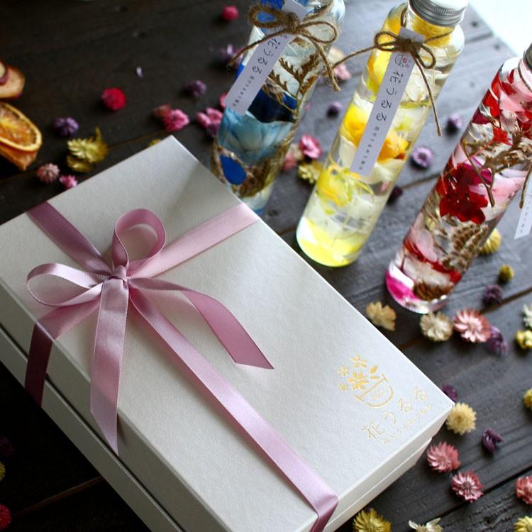 高級ギフトボックス入り ３本セット ハーバリウム ボトル詰め合わせ 母の日 プレゼント プリザーブドフラワー ドライフラワー 春 5月 4月 プチギフト 母の日 Herbarium 3set 花うるる ハンギング 寄せ植え通販 通販 Yahoo ショッピング