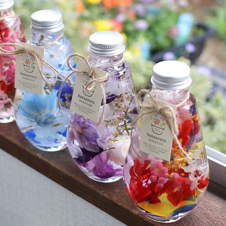 花うるるのハーバリウム ドロップ瓶 送料無料花うるるのハーバリウム