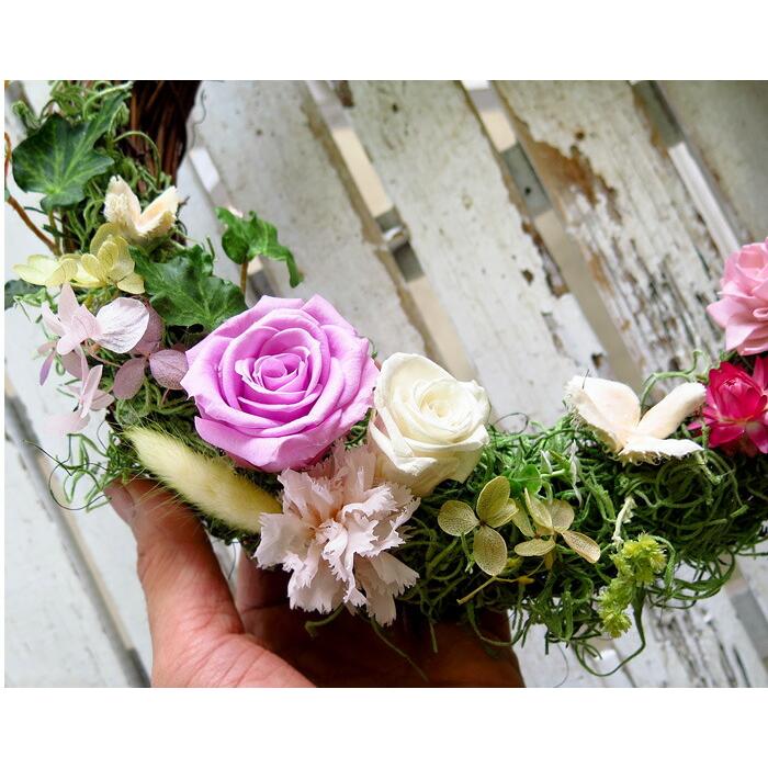 flower ＼母の日 遅れてごめんね配送／花うるる 玄関 リース