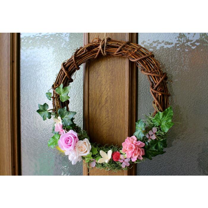 flower ＼母の日 遅れてごめんね配送／花うるる 玄関 リース