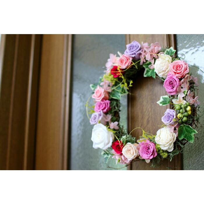 flower ＼母の日 遅れてごめんね配送／花うるる 玄関 リース