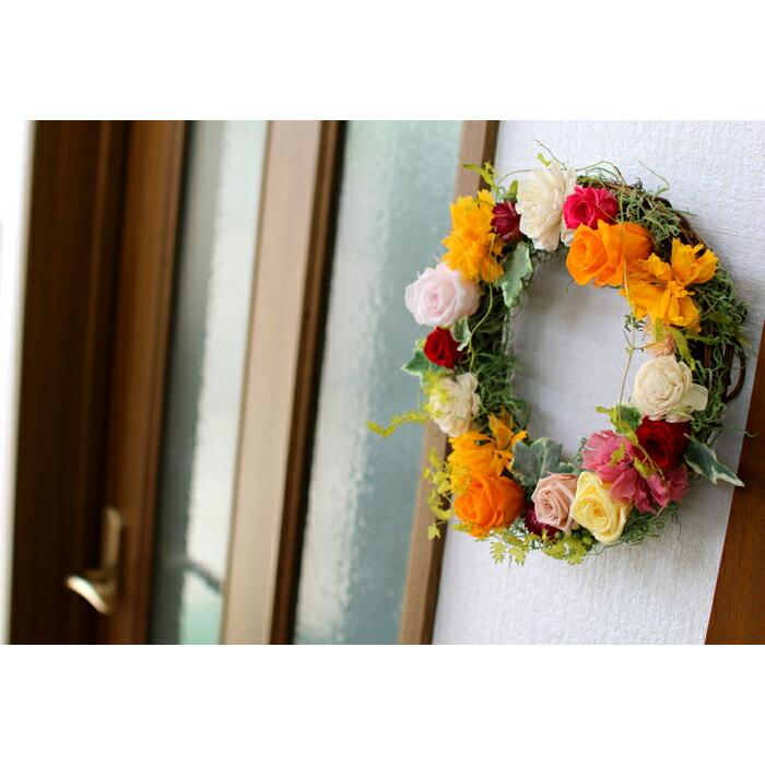 flower ＼母の日 遅れてごめんね配送／花うるる 玄関 リース