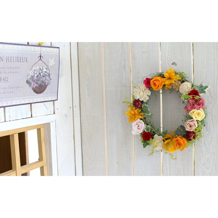 flower ＼母の日 遅れてごめんね配送／花うるる 玄関 リース