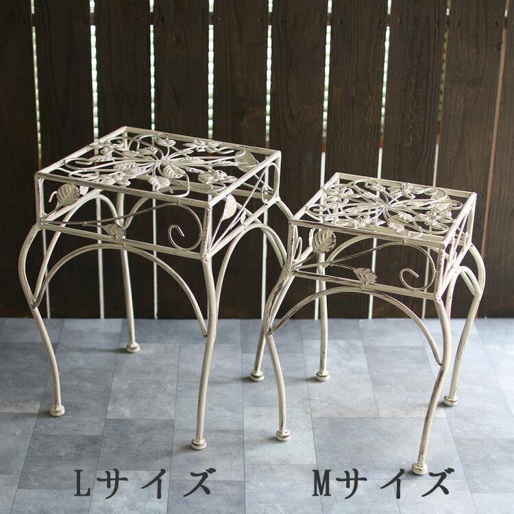 フラワースタンド 屋外 プランタースタンド 花台 角 M『AFS02