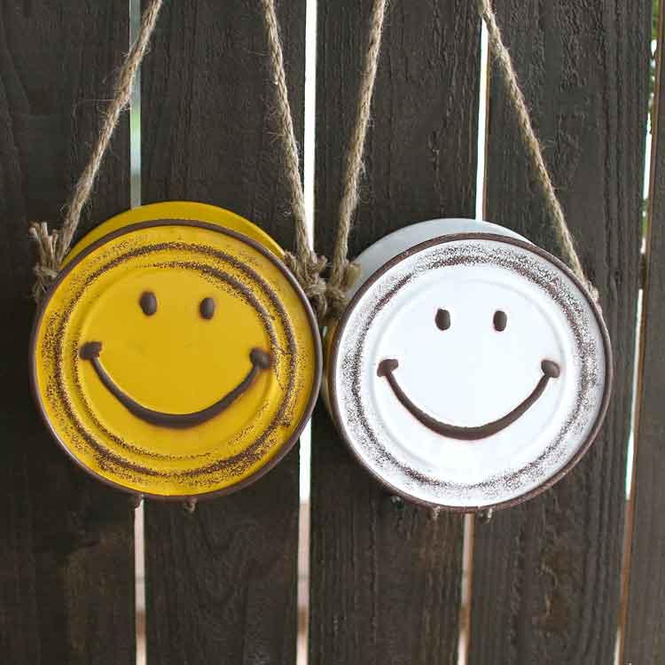 全2色 人気 スマイル ブリキ製 スマイルフェイス 缶 壁掛け ニコちゃん ハンギング プランター キュート ガーデニング雑貨 Siz Smile 4284 花うるる ハンギング 寄せ植え通販 通販 Yahoo ショッピング