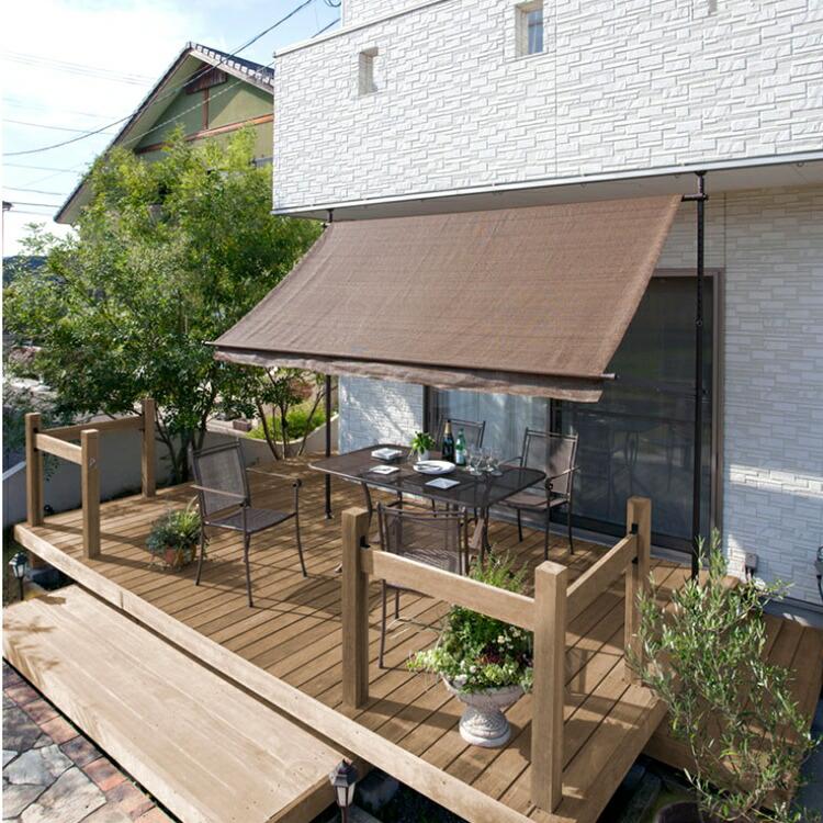 タカショー クールサマーオーニング 3000　モカ　２本セット クールサマーオーニング モカ 3000 CSA-30M 4975149460120