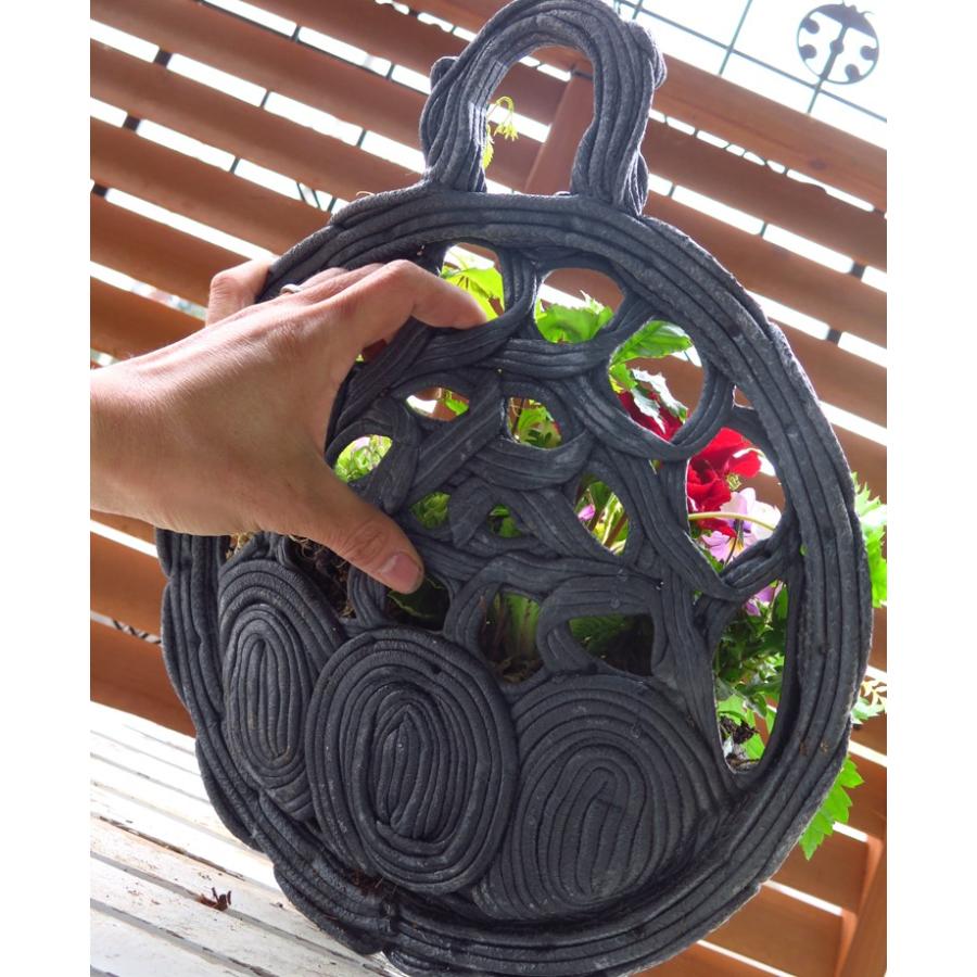 flower 現品限り 綱木紋のギャザリング寄せ植え・「サークルポット