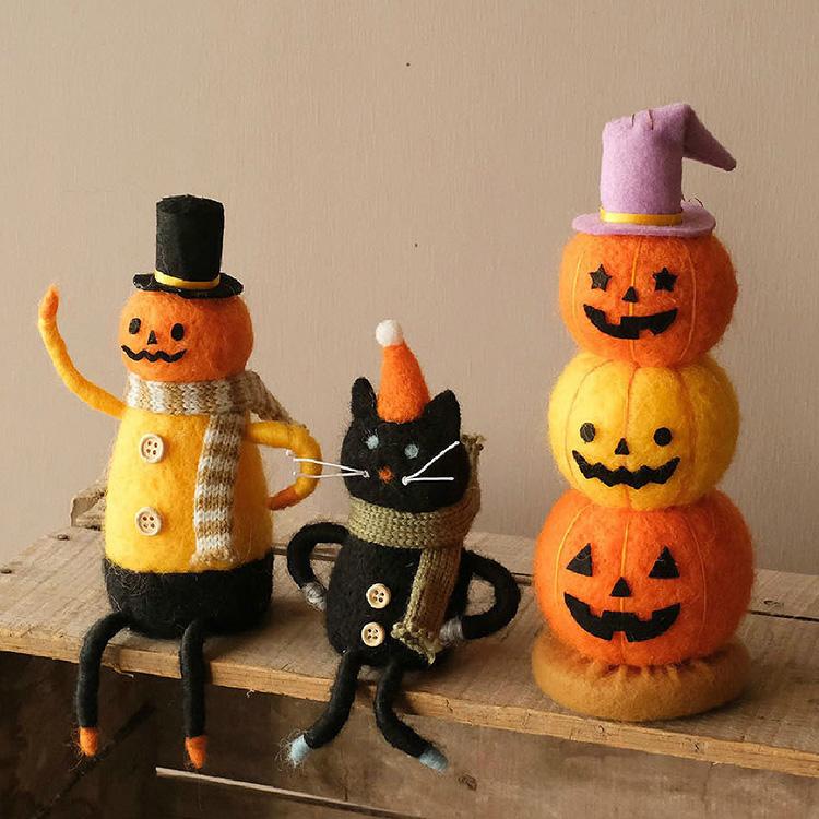 【かたつむり】【no.5】　【ハロウィンver. 】羊毛フェルト人形 かたつむり】【no.5】 【ハロウィンver. 】羊毛フェルト人形