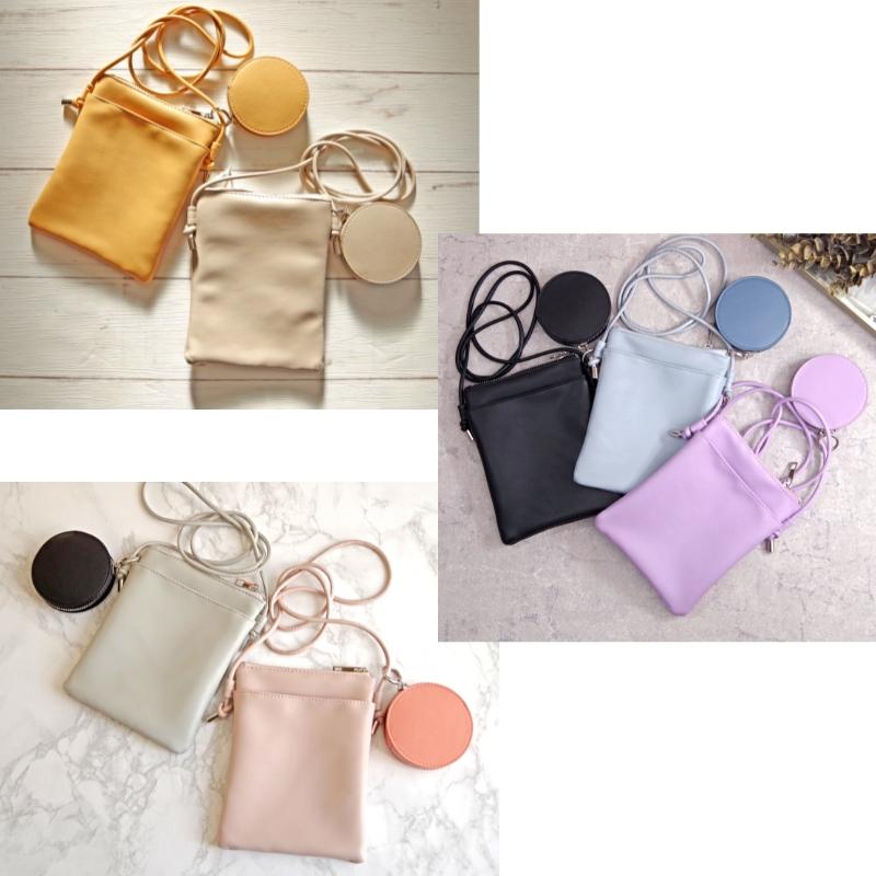 みい④ショルダーバッグ、ポーチ ポーチ付き ミニショルダーバッグ スマホポーチ ポシェット 斜め掛け