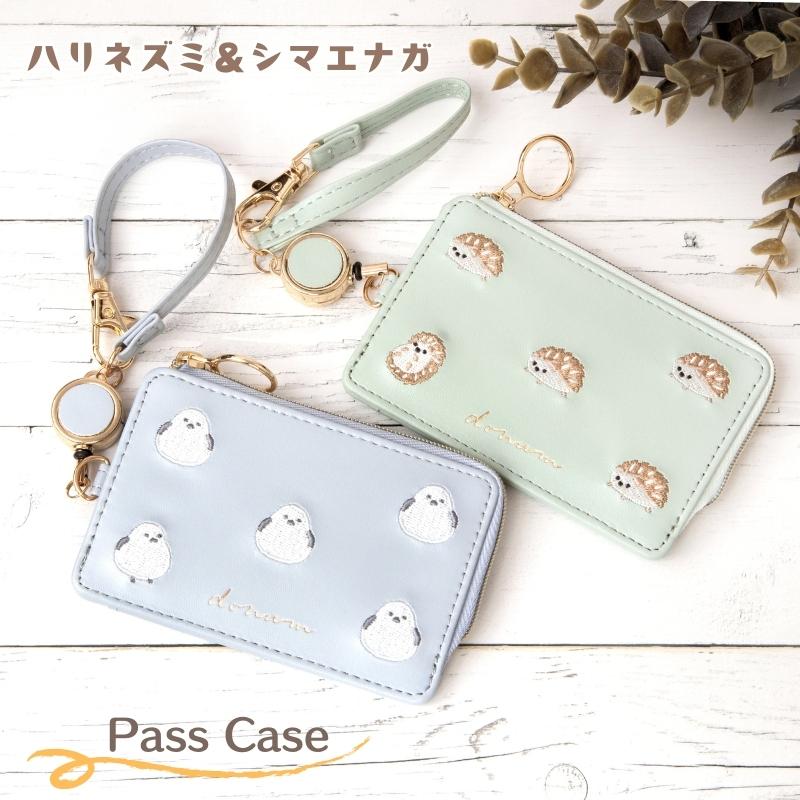 Flowering フラワーリング シマエナガ ハリネズミ 定期入れ パス Flowering フラワーリング シマエナガ ハリネズミ 定期入れ パス