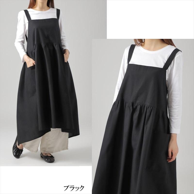 Aness(アネス) 大きいサイズ対応 ワンピースエプロン ロング丈 Aness(アネス) 大きいサイズ対応 ワンピースエプロン ロング丈