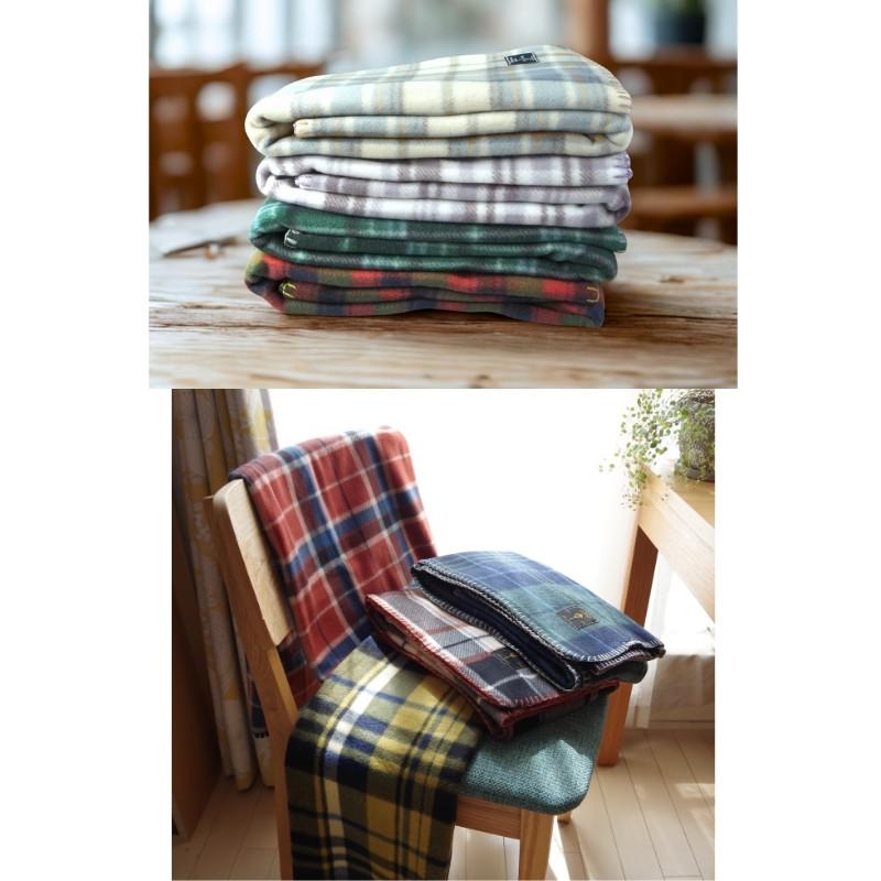 Burberrys ネイビー チェック柄 ブランケット（ひざ掛） BURBERRY - 美品 バーバリー ひざ掛け ブランケット チェック ウール