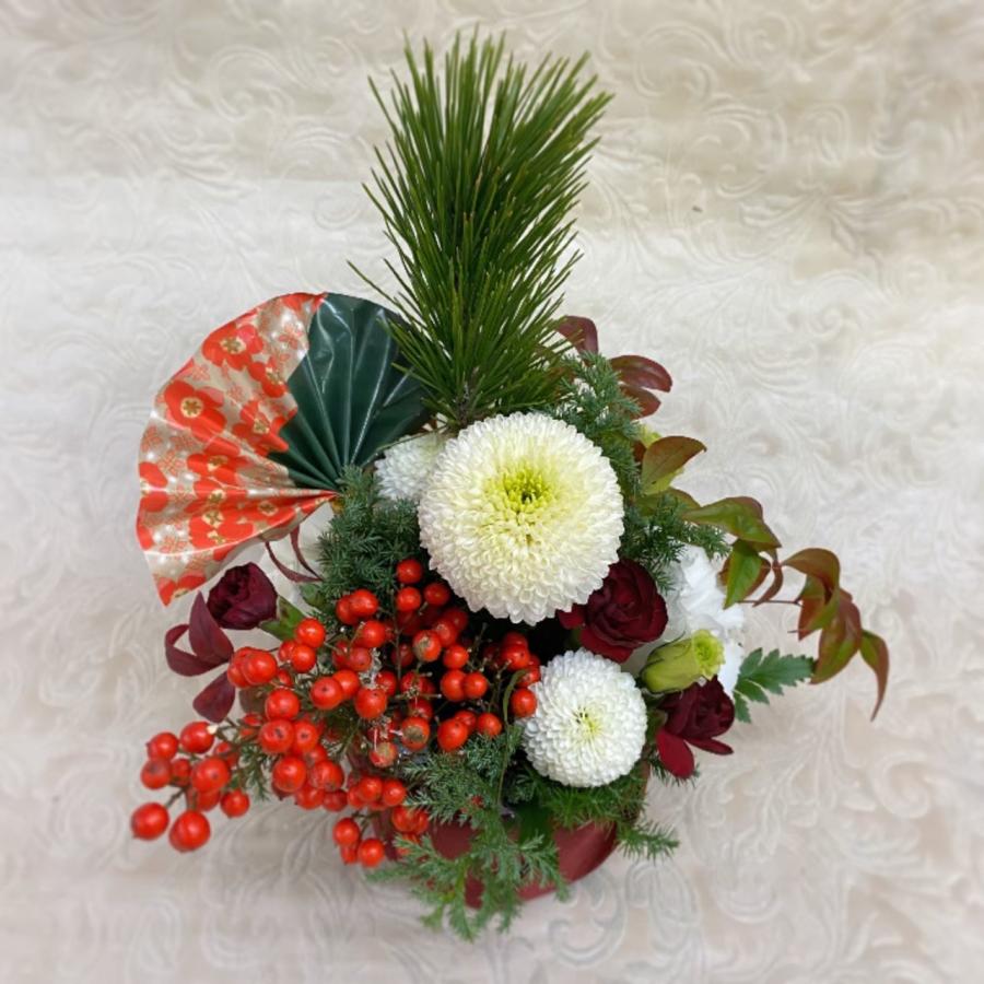 迎春アレンジ 正月飾り お正月の花 お年賀 迎春 花 ギフト しめ縄 送料
