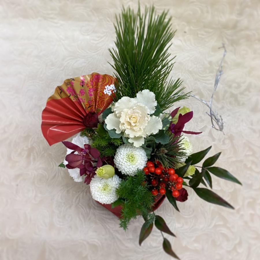 迎春アレンジ 正月飾り お正月の花 お年賀 迎春 花 ギフト しめ縄 送料