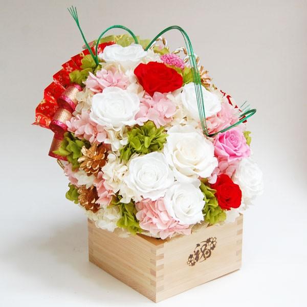 プリザーブドフラワー ギフト 白寿 99歳 百寿 100歳 祝い 誕生日 プレゼント 贈り物 長寿の花 枡フラワー ケース付 白耀 はくよう y 花や祇 通販 Yahoo ショッピング