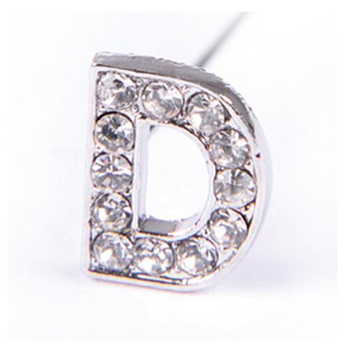 D アルファベット　ピック　1本　イニシャル　ローマ字　キラキラ　英語　ラテン文字　ディー　デイ　デー　お誕生日　頭文字　メッセージ　ガラスピック | 