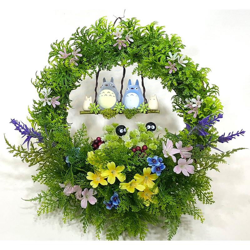 光触媒 ジブリ トトロ 花 アレンジ プレゼント部屋飾り ぶらんこトトロ仲良しペア 149 はなやはなや 通販 Yahoo ショッピング