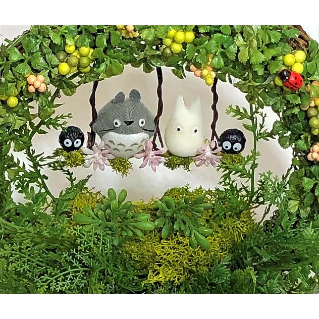 光触媒 ジブリ トトロ 花 アレンジ プレゼント部屋飾り ぶらんこトトロ仲良しペア 149 はなやはなや 通販 Yahoo ショッピング