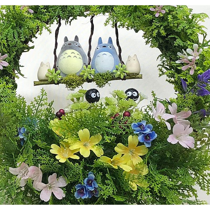 ぶらんこトトロ仲良しペア」 光触媒 ジブリ トトロ 花 アレンジ