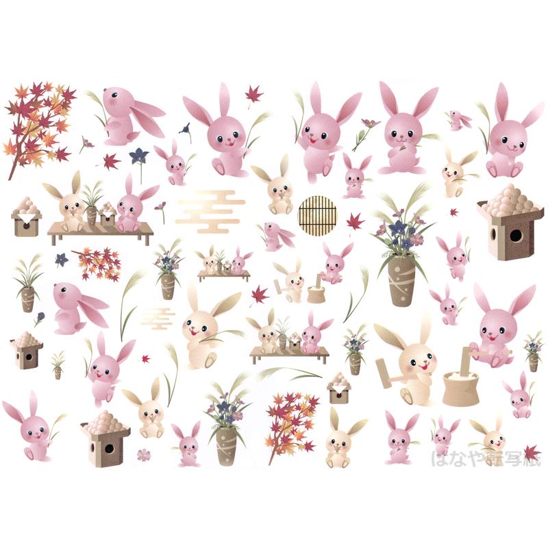 ポーセラーツ 白磁用転写紙 お月見うさぎ : はなや転写紙 - 通販