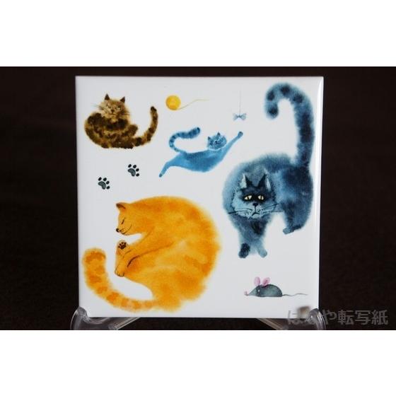292 猫 ラーメン 転写シート ステッカー 黒山キャシー・ラム ケーキ