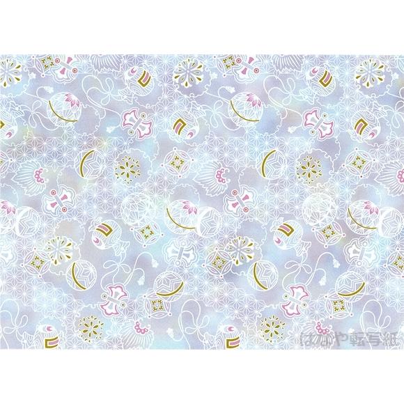 ポーセラーツ 白磁用転写紙 虹色遊戯（吉祥みやび）/A4 : はなや転写紙