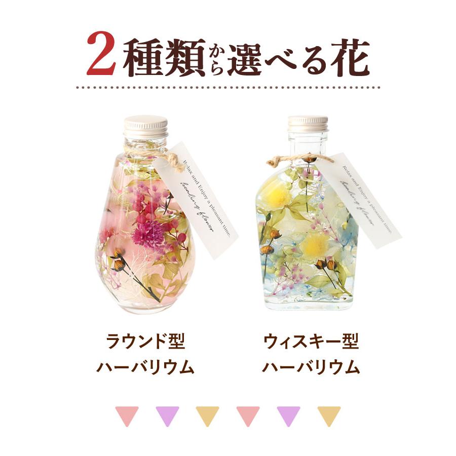 ハーバリウム 送料無料 ラウンド型 ウィスキー型 ハーバリューム