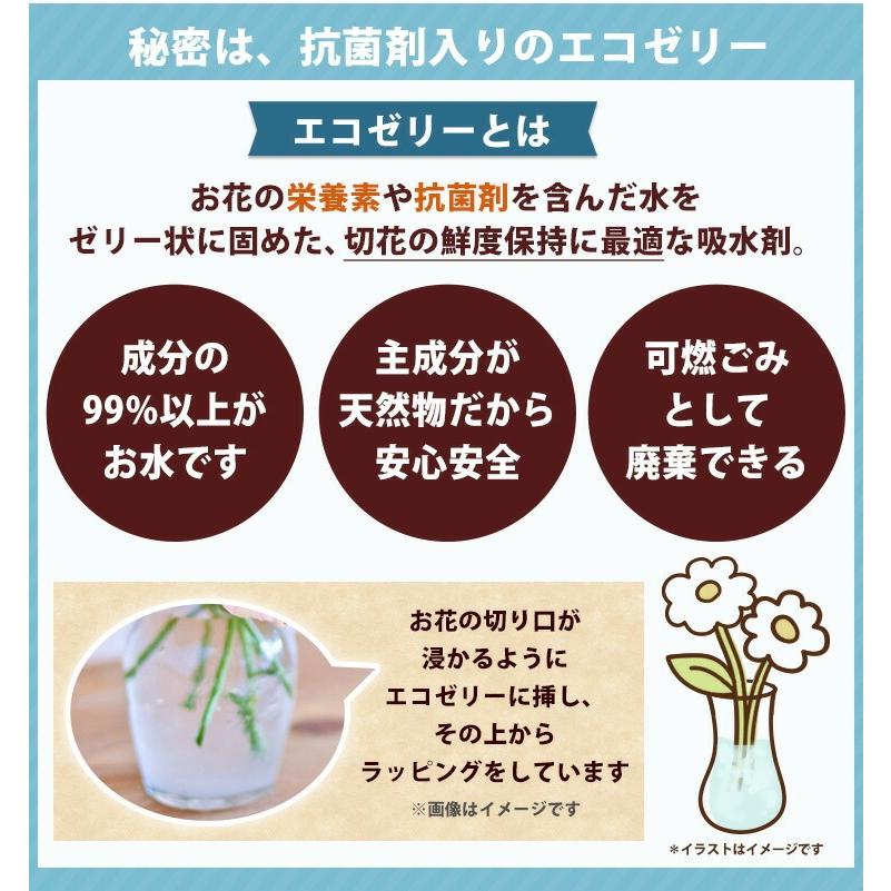 バラ尽くしの そのままブーケ (R) ローザ エイトローズ レッド 花瓶いらず 感謝のバラの花束 8本 誕生日 プレゼント 結婚祝い 退職祝い | フラワーマーケット花由 | 06
