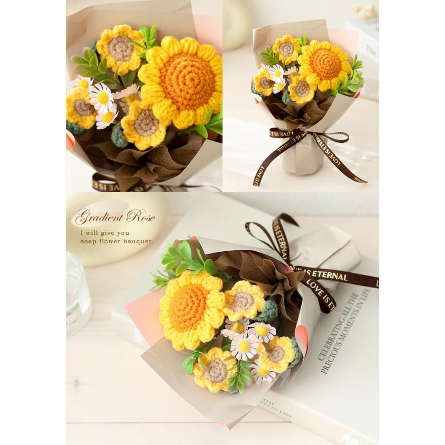 NEW！ ニットフラワーブーケ 花束 TEAMIフレグランスブーケ