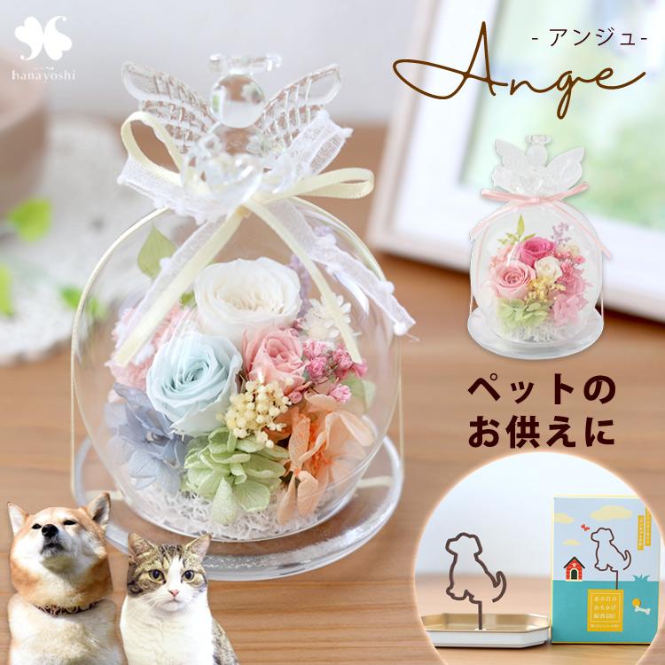フラワーマーケット花由 プリザーブドフラワー 天使のガラスドーム