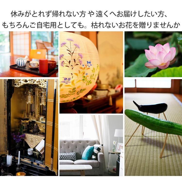 仏花 お供え お悔やみ ガラスボトル 線香 和遊とお供えプリザーブドフラワー in ミニボトル セット お49日 お供え物 法事 命日 一周忌 ブリザード | フラワーマーケット花由 | 11