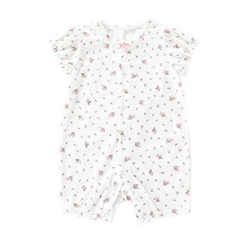人気ブランドを ベビー服 シューズ Baby Nest ベビー服 半袖 ロンパース 女の子 新生児服 カバーオール 夏 フルプリント 花柄 コットン 9 12ヶ月 Ism Com Ge