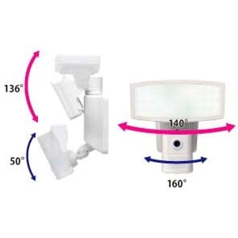 キャロットシステムズ　カメラ付きLEDセンサーライト　CSL-1000　ホワイト　中