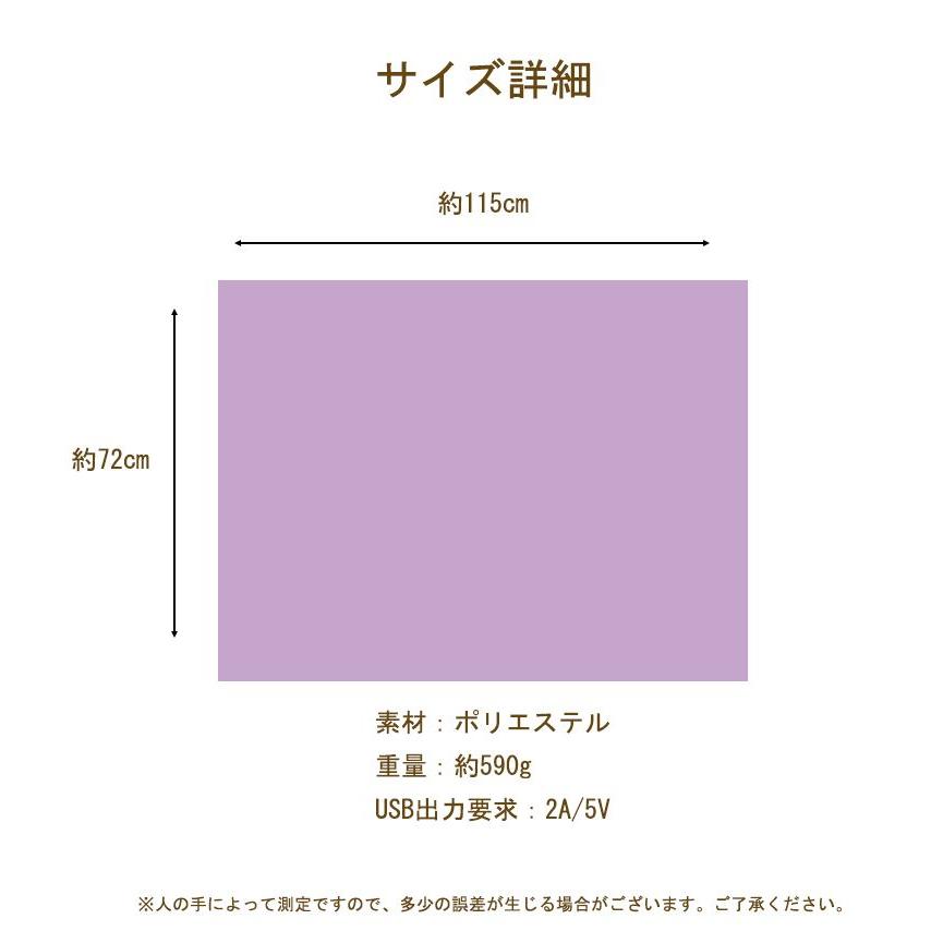 電気ブランケット 電気毛布 USBブランケット 72*115cm 電気ひざ掛け 肩掛け 電熱 カーペット 着る毛布 ポケット加熱｜hanazukinchan｜10