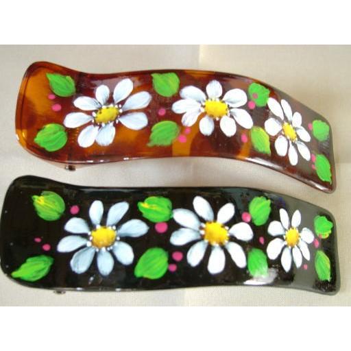ギータページ★押し花バレッタ no.410 押し花レジンバレッタの通販 by merci.m｜ラクマ