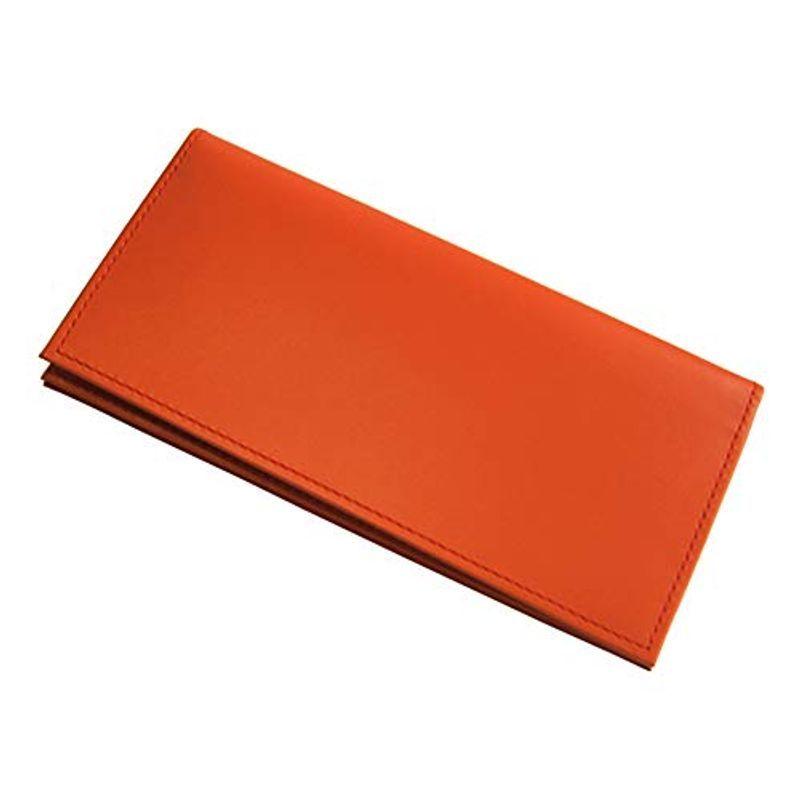 人気のファッションブランド！ (高級スムース本革使用）カードケース/ 6色/カードが２０枚収納可能なレザーカードケースオレンジ IDカードケース
