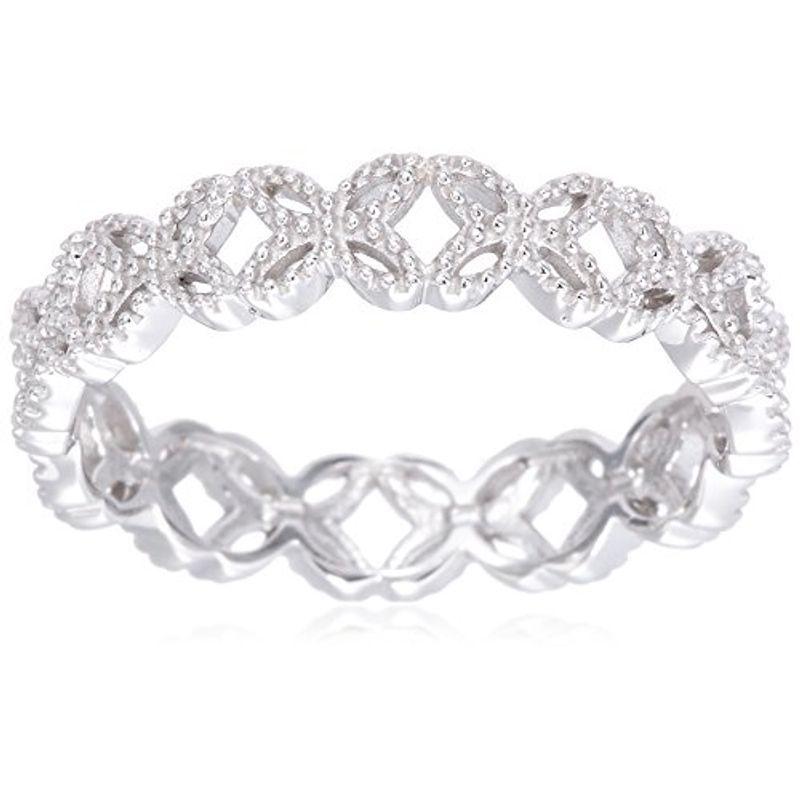 キャーロ ディ ディアマンテ CHIARO DI DIAMANTE K10ホワイトゴールド ミルフラワーピンキーリング CHD0035 日本