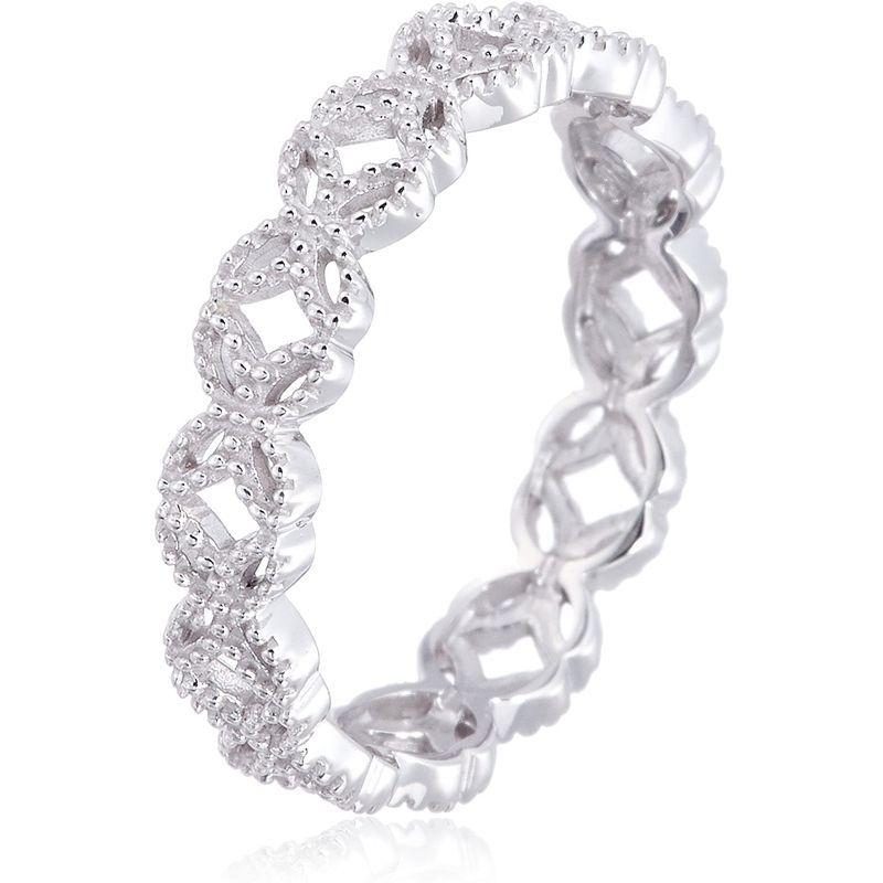 キャーロ ディ ディアマンテ CHIARO DI DIAMANTE K10ホワイトゴールド ミルフラワーピンキーリング CHD0035 日本 日本 ディ ディアマンテ CHIARO DI DIAMANTE K10ホワイトゴールド ミルフラワーピンキーリング CHD0035 5mm