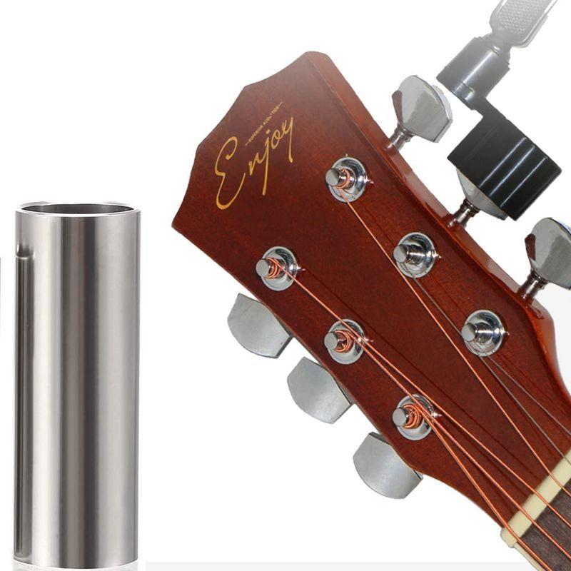 Bestgle3ピース51mm 60mm 70mm 銀色サイズステンレスギタースライドエレクトリックギター用フィンガーナックセットベース弦楽