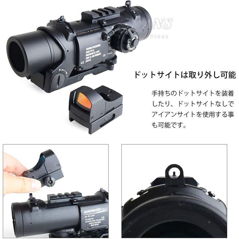 ANS Optical 1倍/4倍切替 ELCAN SPECTOR DR スコープ＆DOCTERサイト レプリカセット BK（ポーチ付き） DR Optical 1倍/4倍切替 ELCAN SPECTOR スコープ＆DOCTERサイト レプリカセット BK ポーチ付き サイズ