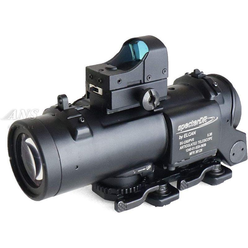 ANS Optical 1倍/4倍切替 ELCAN SPECTOR DR スコープ＆DOCTERサイト レプリカセット BK（ポーチ付き） DR Optical 1倍/4倍切替 ELCAN SPECTOR スコープ＆DOCTERサイト レプリカセット BK ポーチ付き サイズ