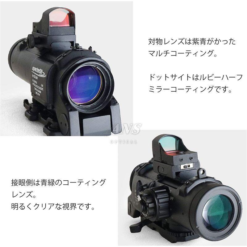 ANS Optical 1倍/4倍切替 ELCAN SPECTOR DR スコープ＆DOCTERサイト レプリカセット BK（ポーチ付き） DR Optical 1倍/4倍切替 ELCAN SPECTOR スコープ＆DOCTERサイト レプリカセット BK ポーチ付き サイズ