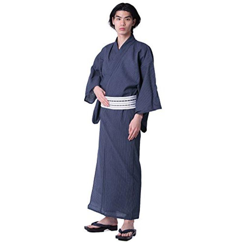 男着物の加藤商店 浴衣 メンズ セット 5点セット 着付けガイドブック付き 男着物専門店品質 メンズ浴衣 綿麻浴衣 角帯 腰紐 下駄 M72ueekurf Superopticas Com