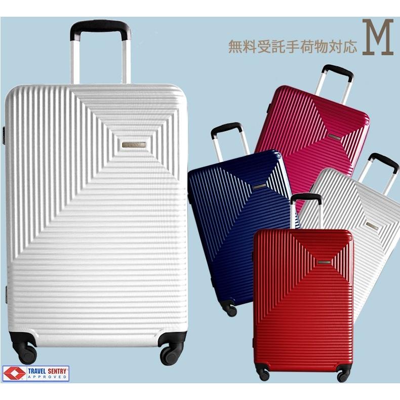 スーツケース 中型 超軽量・Mサイズ・TSAロック搭載・W車輪・旅行