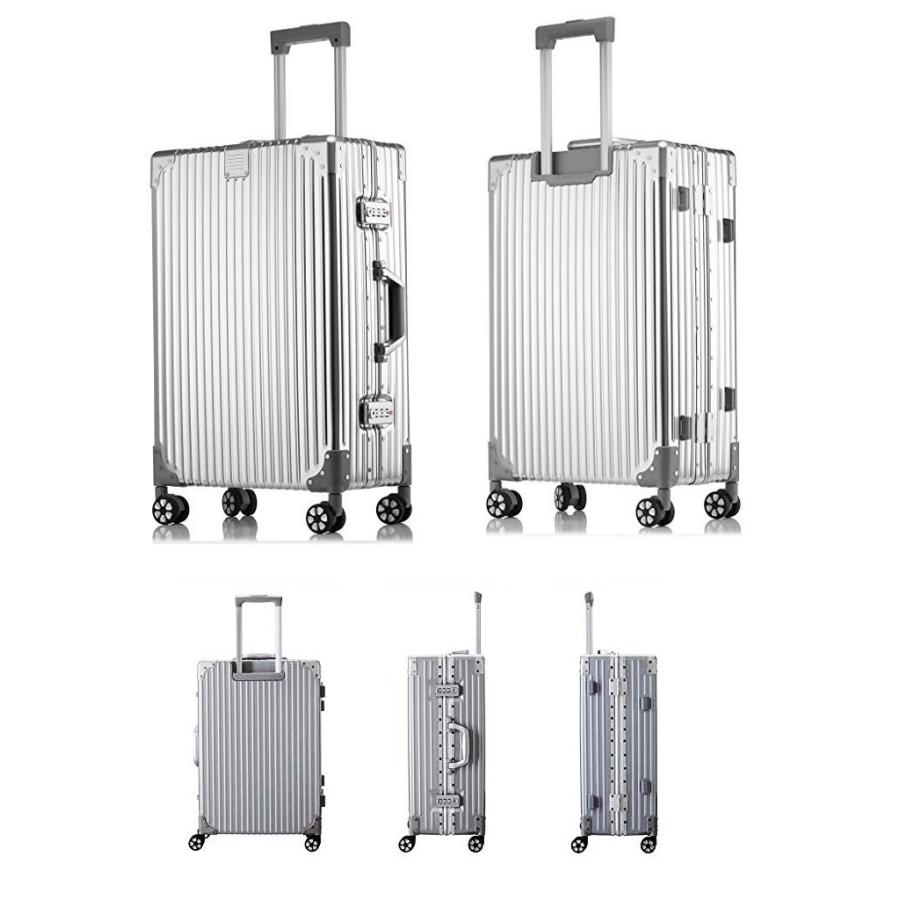 スーツケース　アルミニウムフレーム式 大型 Lサイズ TSAロック搭載 W車輪,旅行かばん・キャリーバッグ・1年保証付き　送料無料 A053L |  | 02