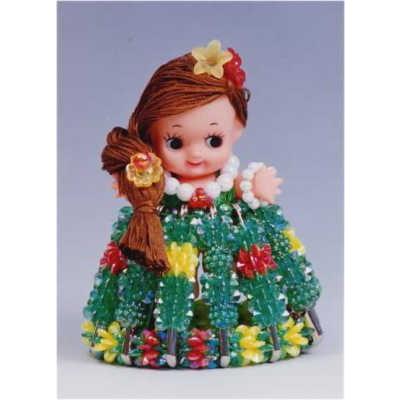 山久オリジナル ビーズ手芸キット ハワイアンドール グリーン : 手芸の