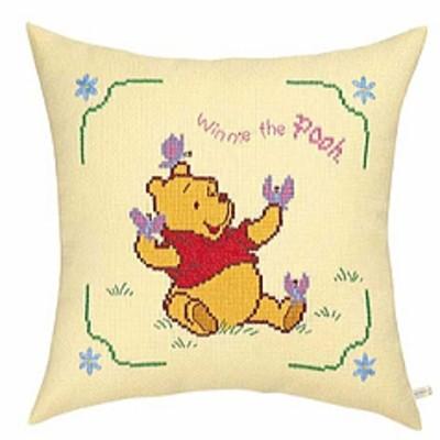 刺繍キット オリムパス 5998 プーさんと蝶 クロスステッチ刺しゅう