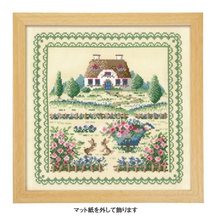 刺繍額 田舎の風景 刺繍額 田舎の風景