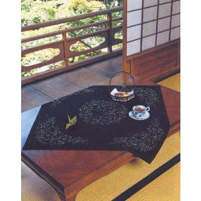 刺し子 130（紺） テーブルセンター オリムパス : 手芸の山久ヤフー店 