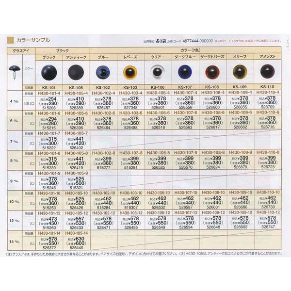 ぬいぐるみ あみぐるみ 羊毛フェルト 目 目玉 3袋単位 グラスアイ カラー 4mm 2個入 ハマナカ 手芸の山久ヤフー店 通販 Yahoo ショッピング